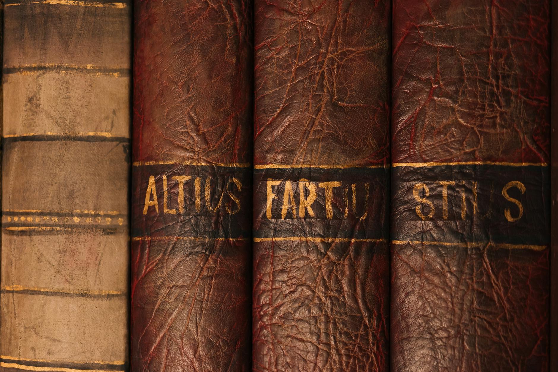 Macro photography shot of a specific typo on a yellowed book page, with a magnifying glass highlighting the error - Antique identification guide