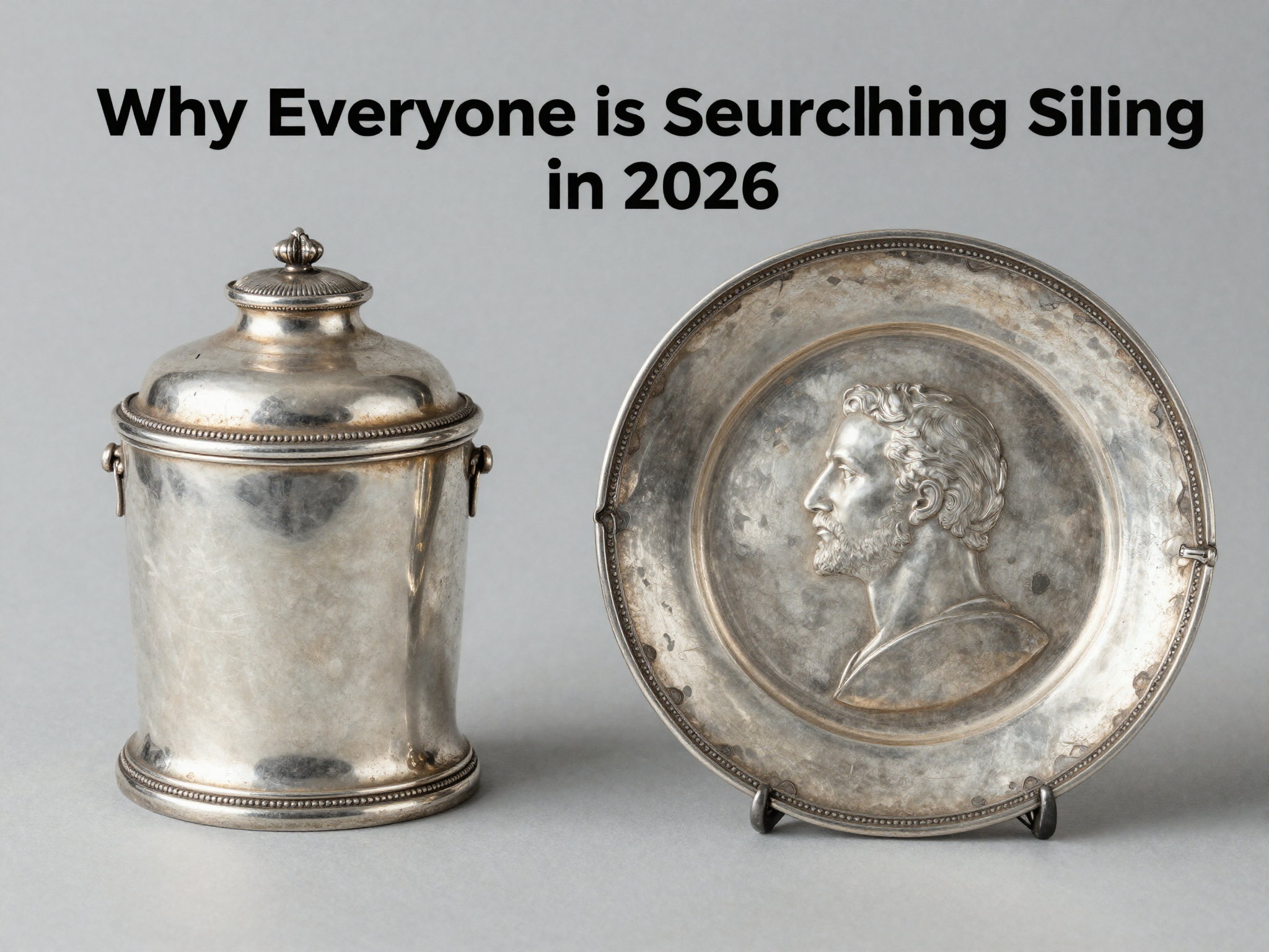A side-by-side comparison of heavily tarnished authentic sterling silver next to peeling, flaking silver plate, highlighting the difference in how they age - Antique identification guide