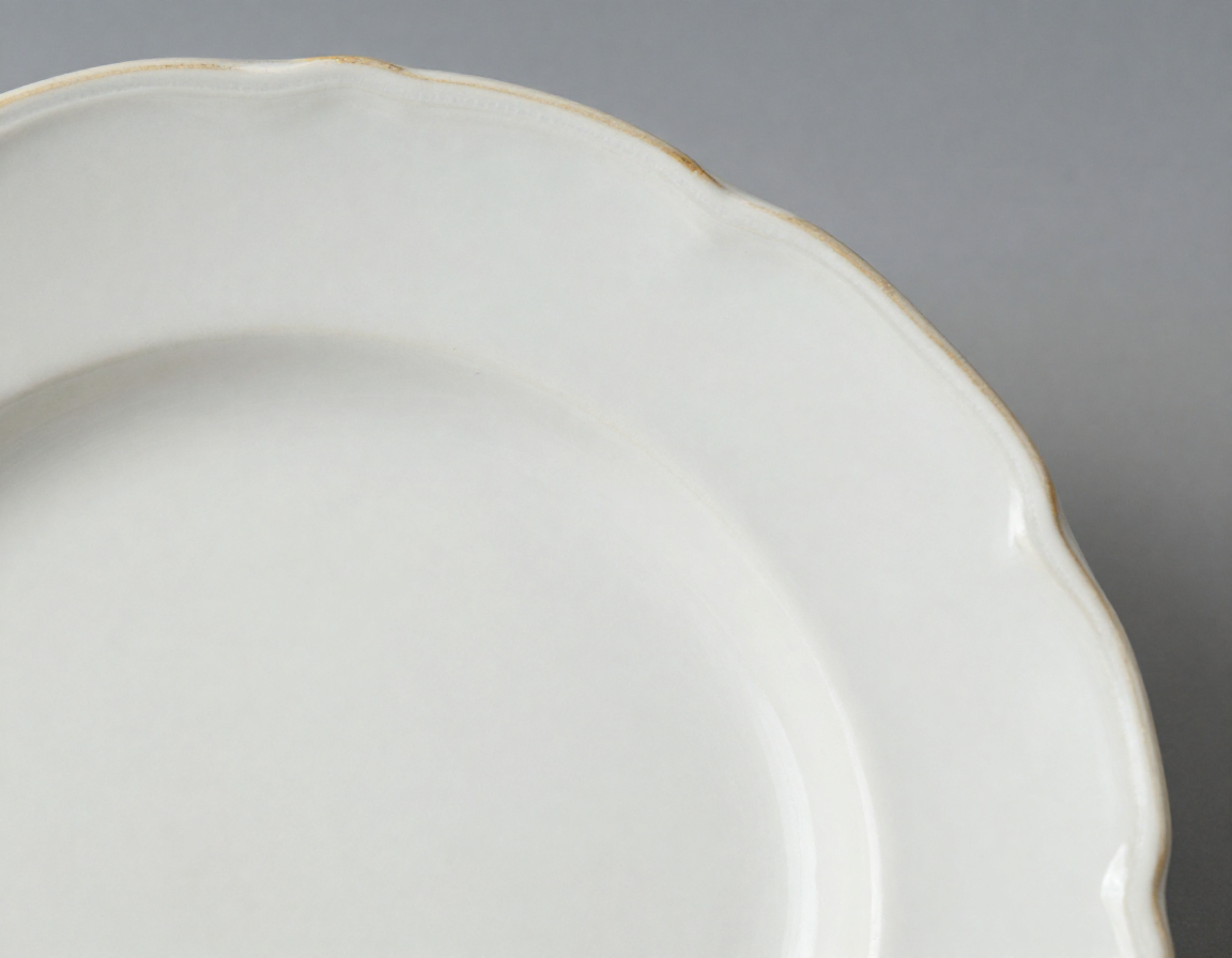 A close-up showing the subtle seam line or slight overlap where the tissue transfer pattern meets on the edge of a 19th-century Staffordshire plate - Antique identification guide