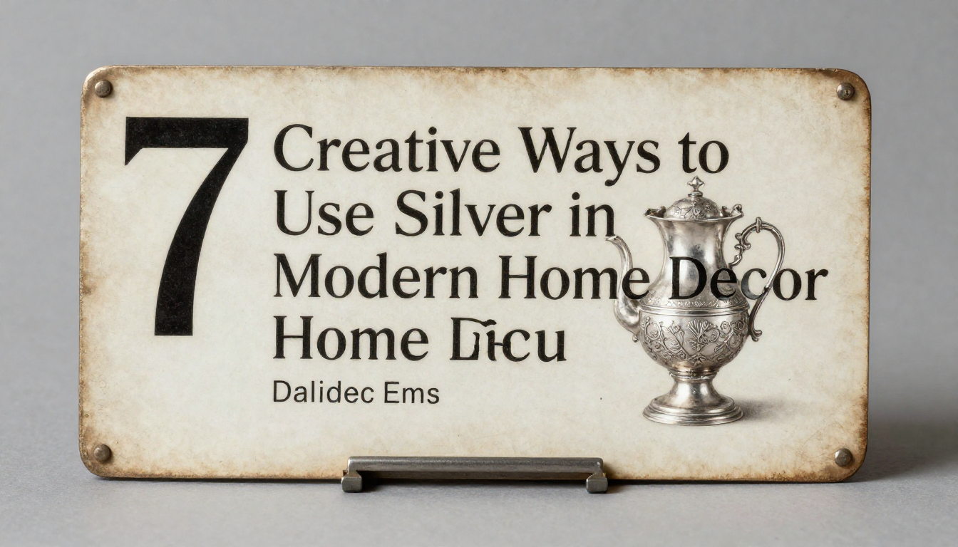 7 Creative Ways to Use Antique Silver in Modern Home Decor