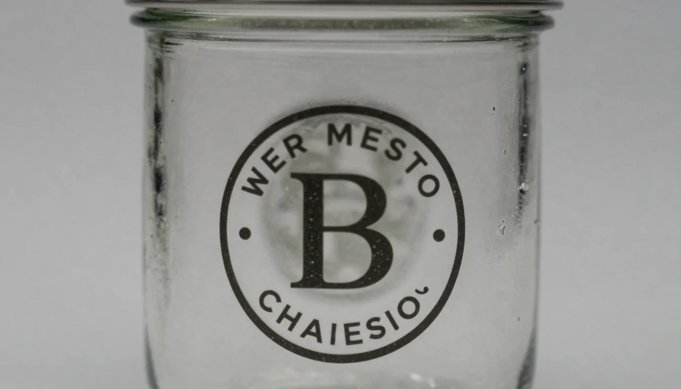 Close-up of vintage Ball Mason Jar showcasing logo detail