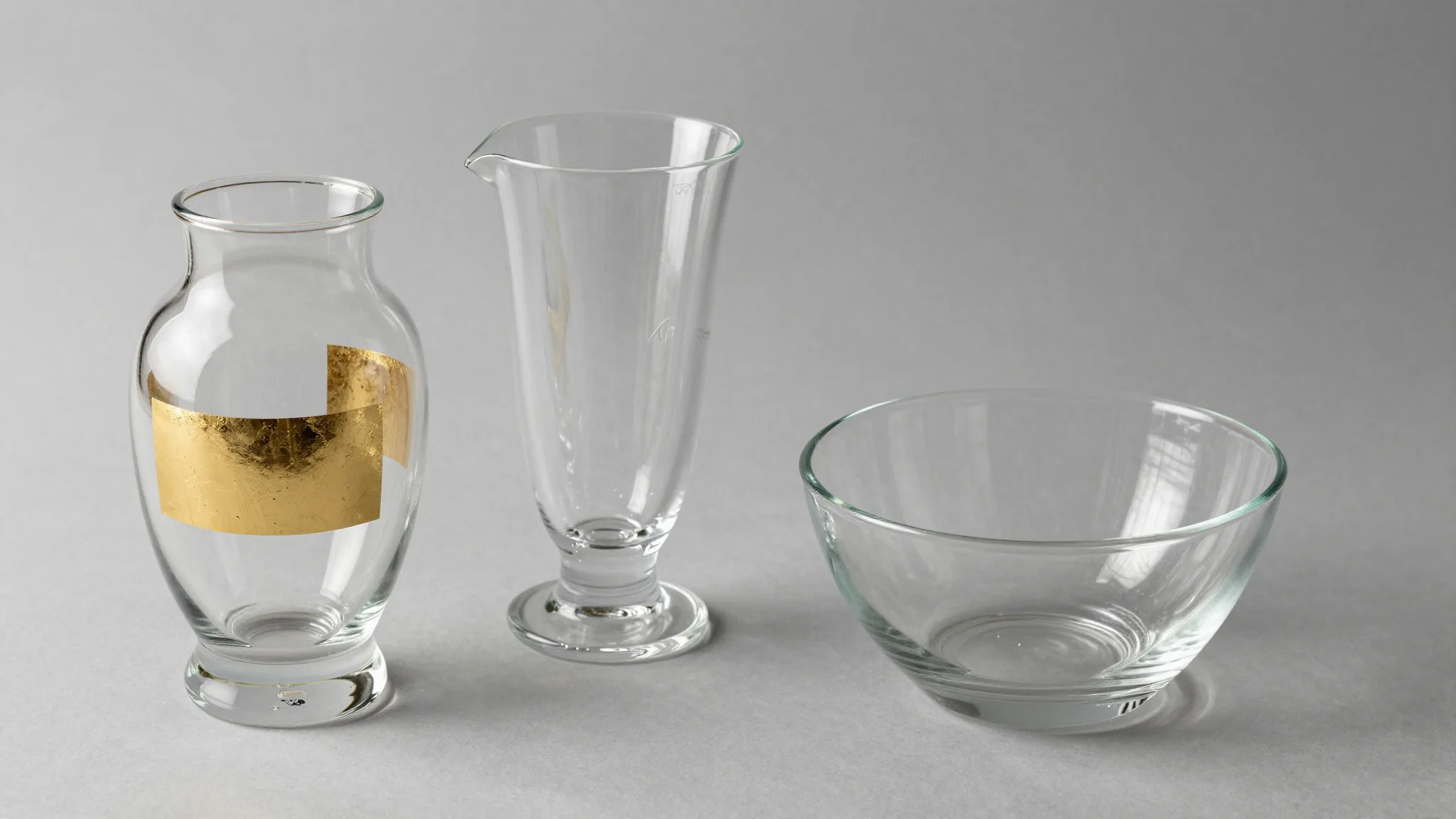 Close-up of 20th-century modern glass marks on Murano, Scandinavian and American studio pieces