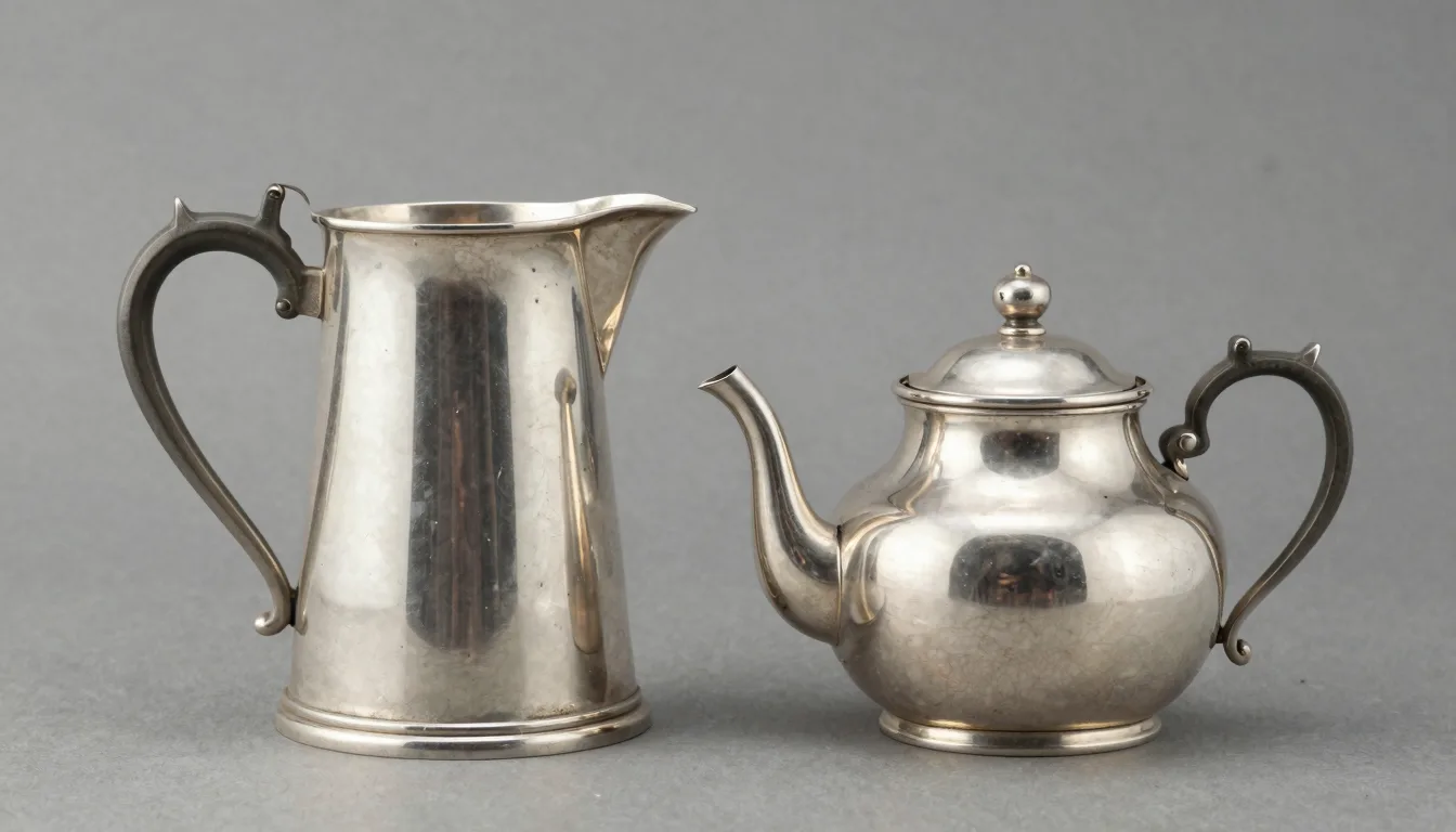Pewter vs silver color side-by-side visual reference