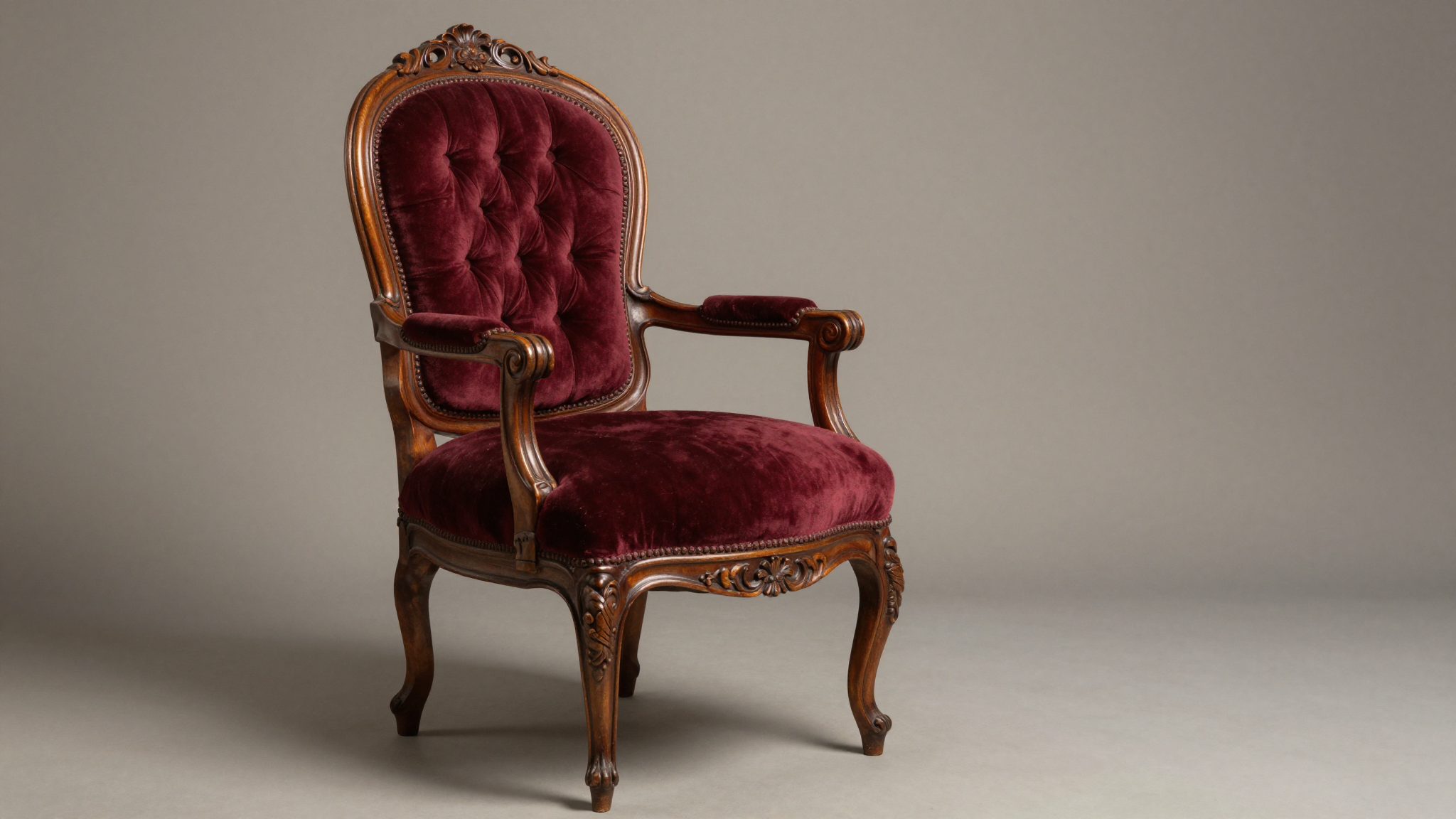 Carved Victorian walnut balloon-back parlor chair, a classic Victorian furniture identification example
